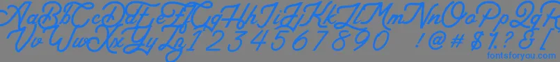 Arthington-Schriftart – Blaue Schriften auf grauem Hintergrund