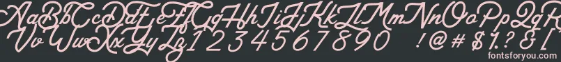 Arthington Font – Pink Fonts on Black Background