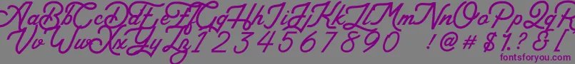 Arthington Font – Purple Fonts on Gray Background