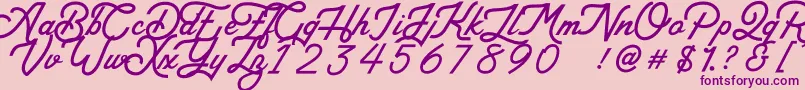 Шрифт Arthington – фиолетовые шрифты на розовом фоне