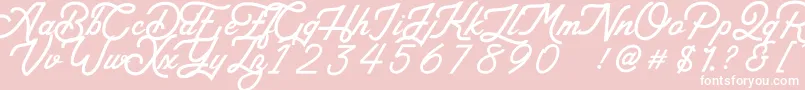 Arthington-Schriftart – Weiße Schriften auf rosa Hintergrund