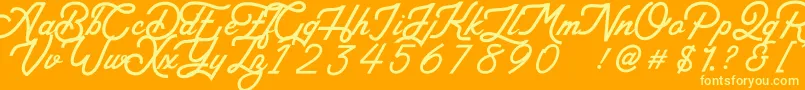 Więcej informacji o czcionce Arthington Czcionka Arthington – żółte czcionki na pomarańczowym tle