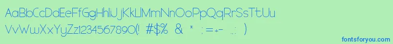ARTHIQUE FONT DEMO Font – Blue Fonts on Green Background