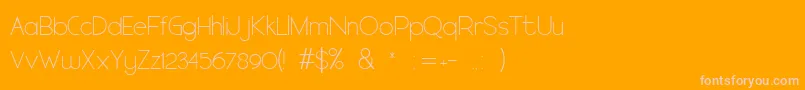 フォントARTHIQUE FONT DEMO – オレンジの背景にピンクのフォント