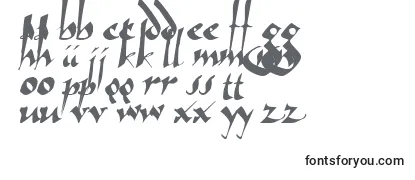 Überblick über die Schriftart ARTHUR  