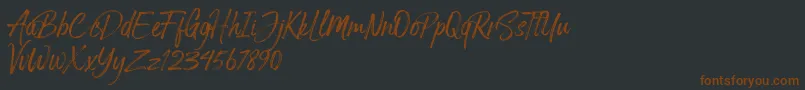 Arthur Hill Font – Brown Fonts on Black Background