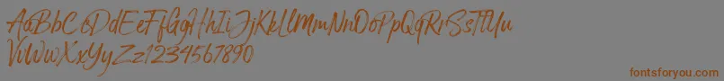 Arthur Hill Font – Brown Fonts on Gray Background