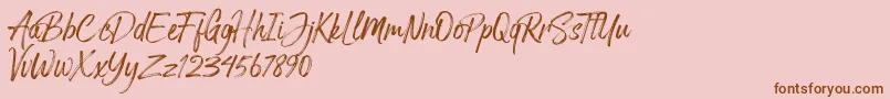 Arthur Hill Font – Brown Fonts on Pink Background