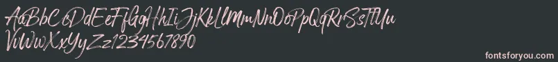 Arthur Hill Font – Pink Fonts on Black Background