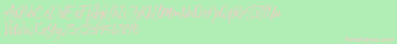 Arthur Hill Font – Pink Fonts on Green Background