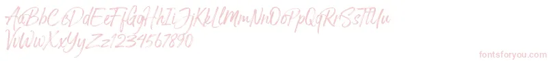 Arthur Hill Font – Pink Fonts on White Background