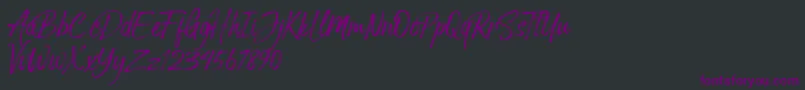 Arthur Hill Font – Purple Fonts on Black Background