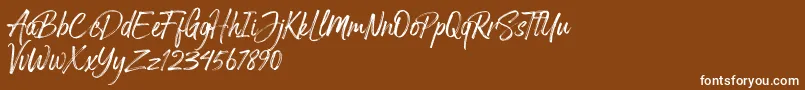Arthur Hill Font – White Fonts on Brown Background