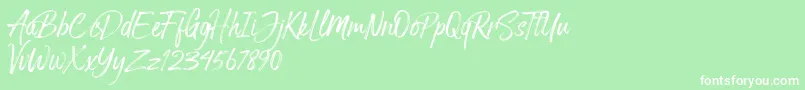 Arthur Hill Font – White Fonts on Green Background