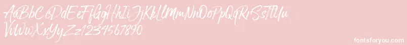 Arthur Hill Font – White Fonts on Pink Background