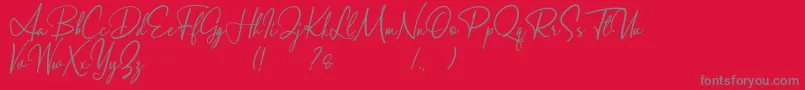 Arthurdale Demo Font – Gray Fonts on Red Background