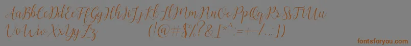 Artilla Font – Brown Fonts on Gray Background