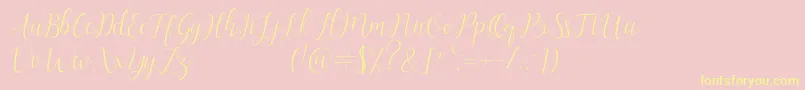 Artilla Font – Yellow Fonts on Pink Background