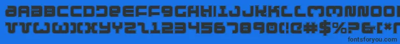 ExedoreCollege Font – Black Fonts on Blue Background