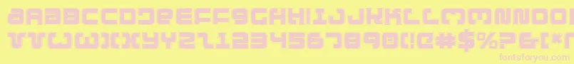 Шрифт ExedoreCollege – розовые шрифты на жёлтом фоне