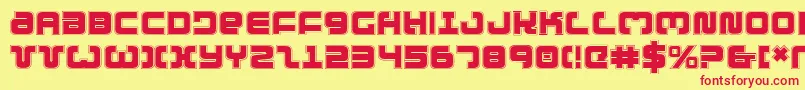 ExedoreCollege Font – Red Fonts on Yellow Background