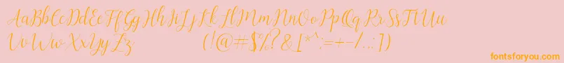 Artilla Font – Orange Fonts on Pink Background