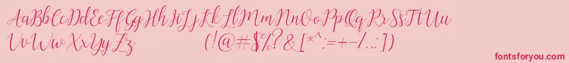 Artilla Font – Red Fonts on Pink Background