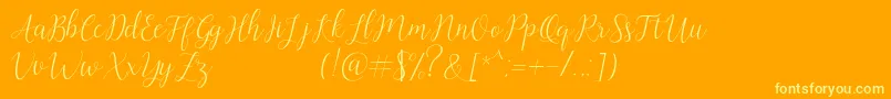 Artilla Font – Yellow Fonts on Orange Background