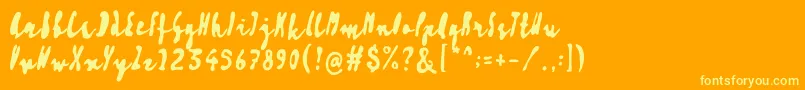 Artisoya Three Font – Yellow Fonts on Orange Background