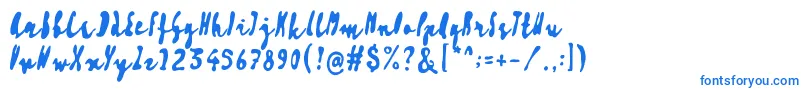Artisoya Three-Schriftart – Blaue Schriften