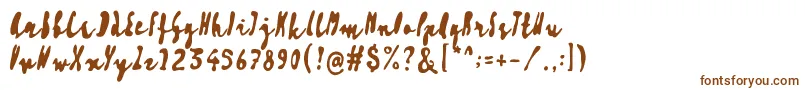 Saiba mais sobre a fonte Artisoya Three Fonte Artisoya Three – fontes marrons em um fundo branco