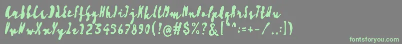 Artisoya Three Font – Green Fonts on Gray Background