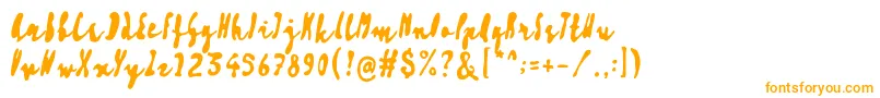 Шрифт Artisoya Three – оранжевые шрифты