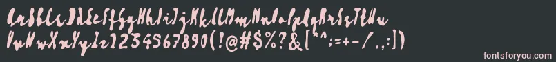 Шрифт Artisoya Three – розовые шрифты на чёрном фоне