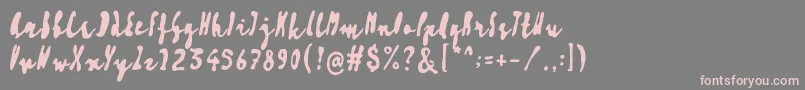 Шрифт Artisoya Three – розовые шрифты на сером фоне