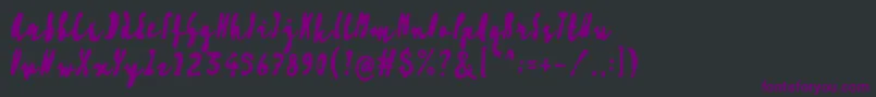 Шрифт Artisoya Three – фиолетовые шрифты на чёрном фоне