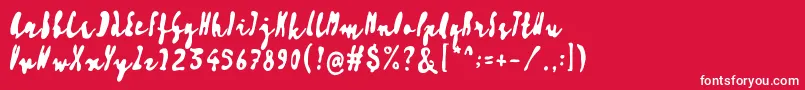 Artisoya Three Font – White Fonts on Red Background