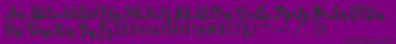 Artisoya Two Font – Black Fonts on Purple Background