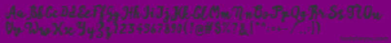 Artisoya Two Font – Black Fonts on Purple Background