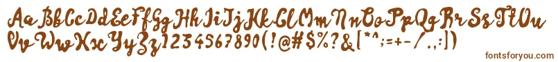 Шрифт Artisoya Two – коричневые шрифты на белом фоне