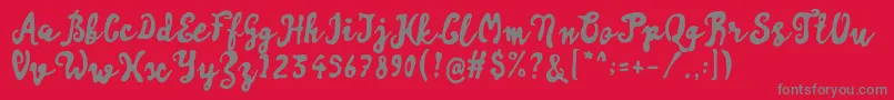 Artisoya Two Font – Gray Fonts on Red Background