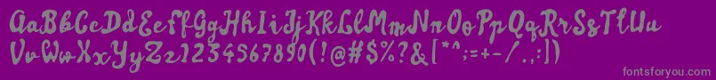 Artisoya-Schriftart – Graue Schriften auf violettem Hintergrund