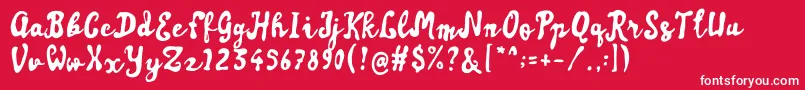 Artisoya Font – White Fonts on Red Background