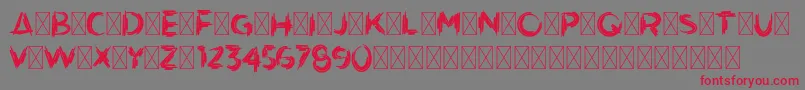 fuente ArtistikDemoVersio – Fuentes Rojas Sobre Fondo Gris