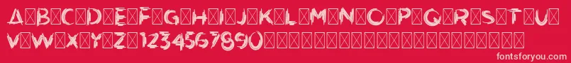 ArtistikDemoVersio Font – Pink Fonts on Red Background