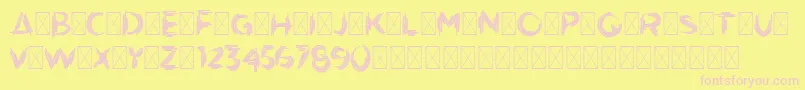 ArtistikDemoVersio Font – Pink Fonts on Yellow Background