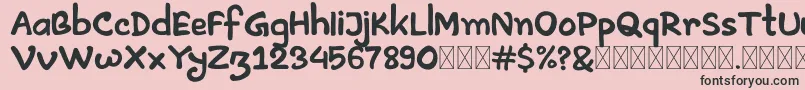 Artless Demo Font – Black Fonts on Pink Background