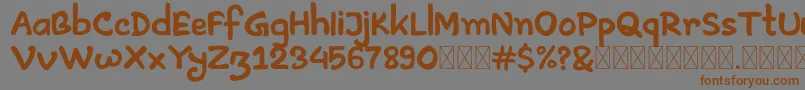 Artless Demo Font – Brown Fonts on Gray Background