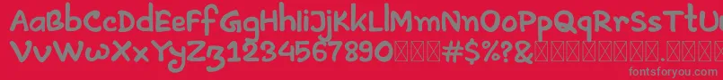 Artless Demo Font – Gray Fonts on Red Background