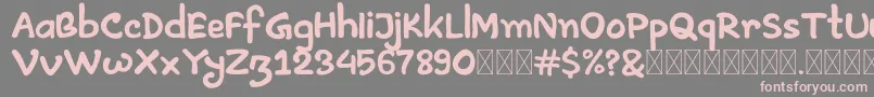 Artless Demo Font – Pink Fonts on Gray Background